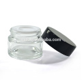 wholesale transparent and amber 1 oz glass jar